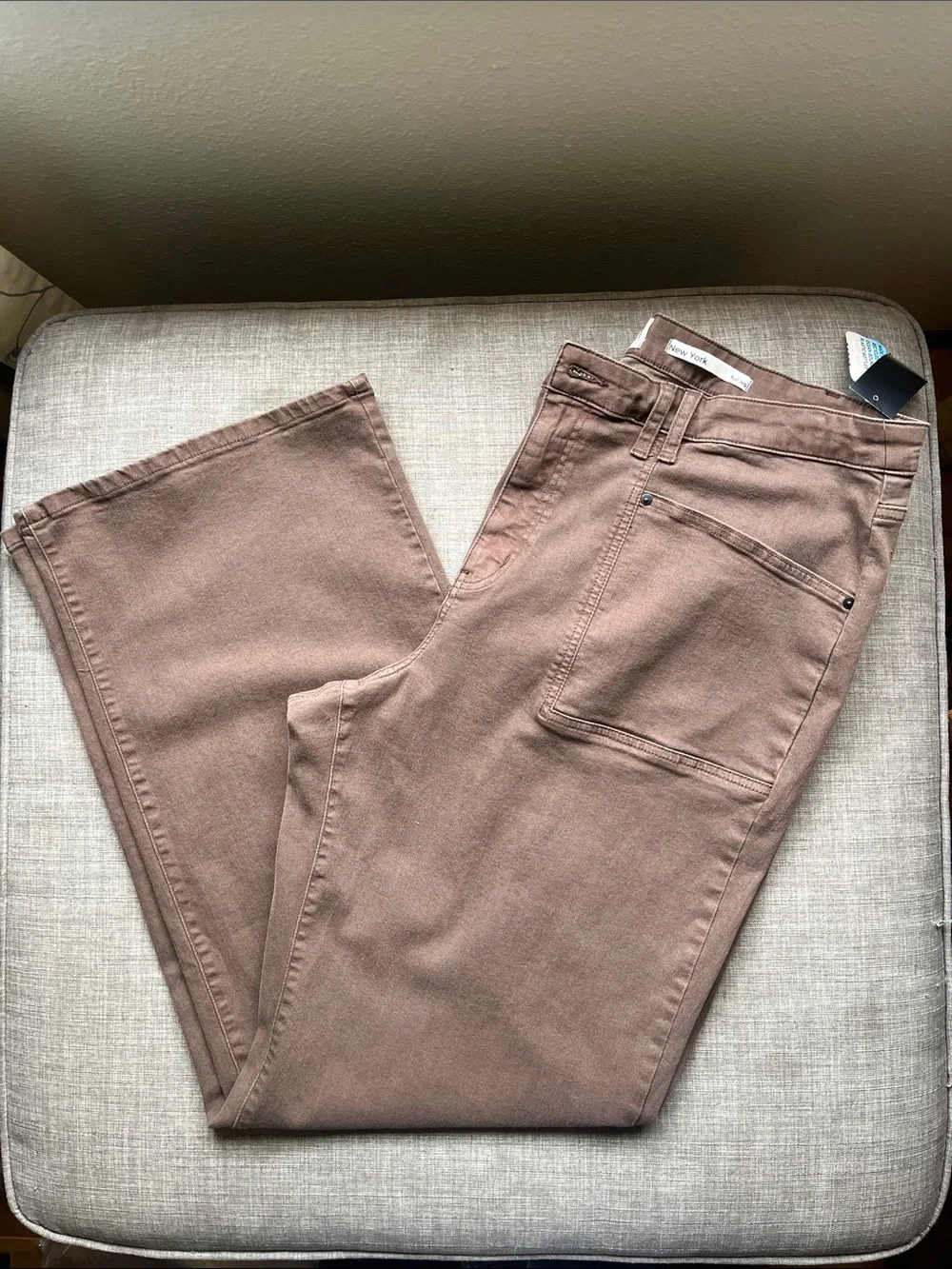 Me Jenny Garth New York Wide Leg Brown Jeans Plus Size 22WT